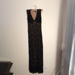 Bisou Bisou black lace maxi dress
